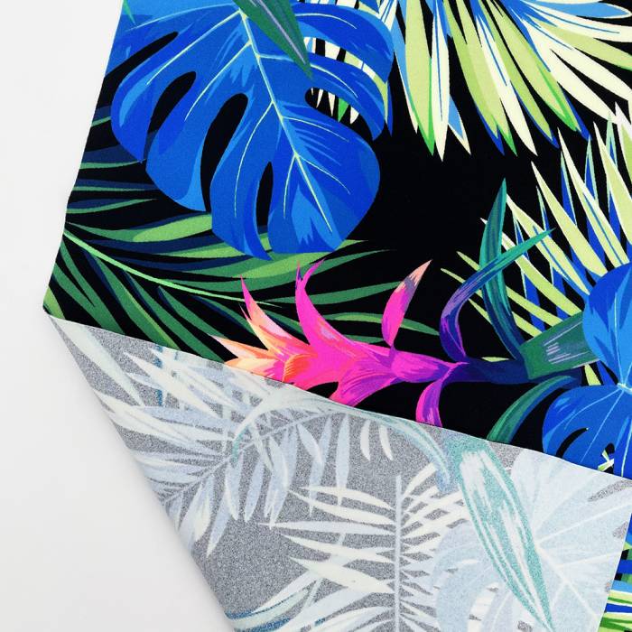 Neon Tropical rainforest flowers Digital Printed high quality colorful cloths sign fabric 100%Polyester Fabric for garment bag